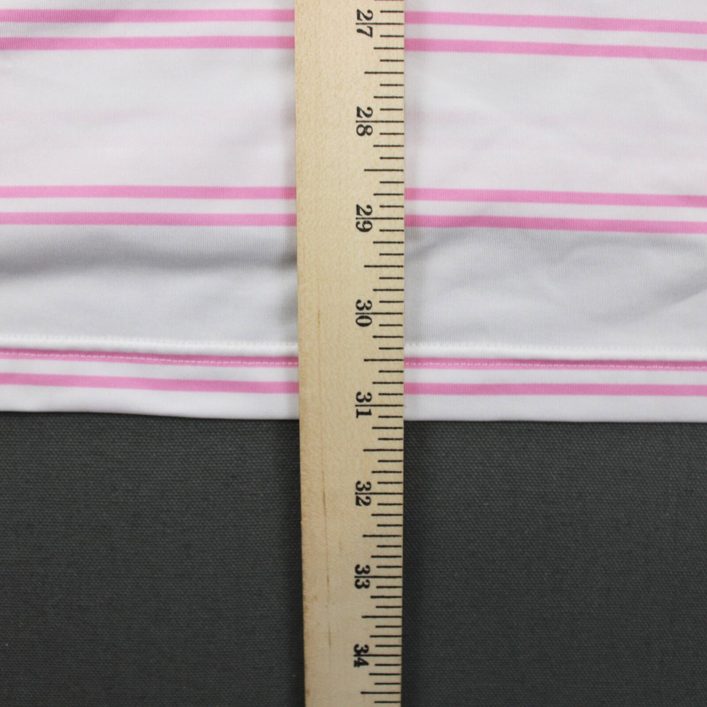 RLX Ralph Lauren Striped Polo Shirt Mens XL Pink White Cotton Short Sleeve - Picture 6 of 6